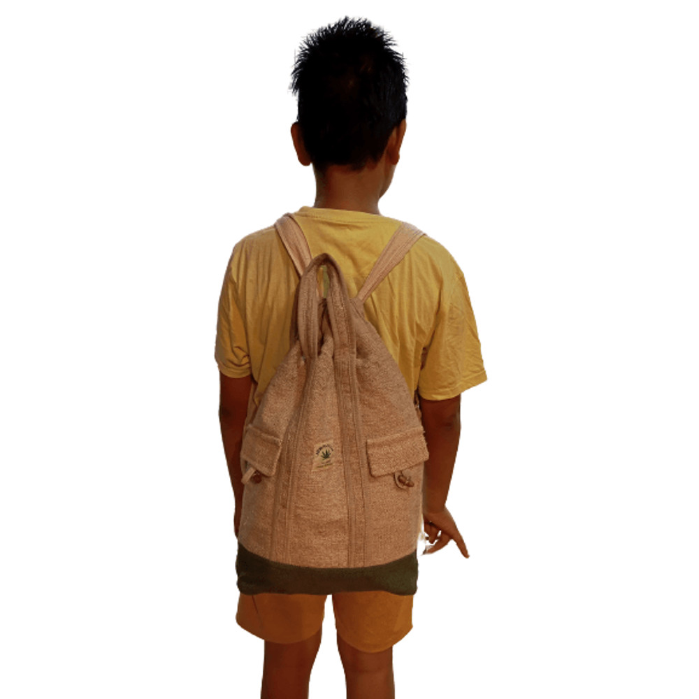 Hemp Backpack EcoFriendly Bag Hippie Bag Drawstring Hemp Bag Made In Nepal 1