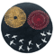 Handknotted Nepali Woolen Carpet 60 Knots 101cm Round Modern Black Design 0