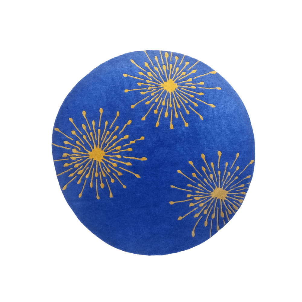 Handknotted Nepali Woolen Carpet 60 Knots 100 Cm Round 0