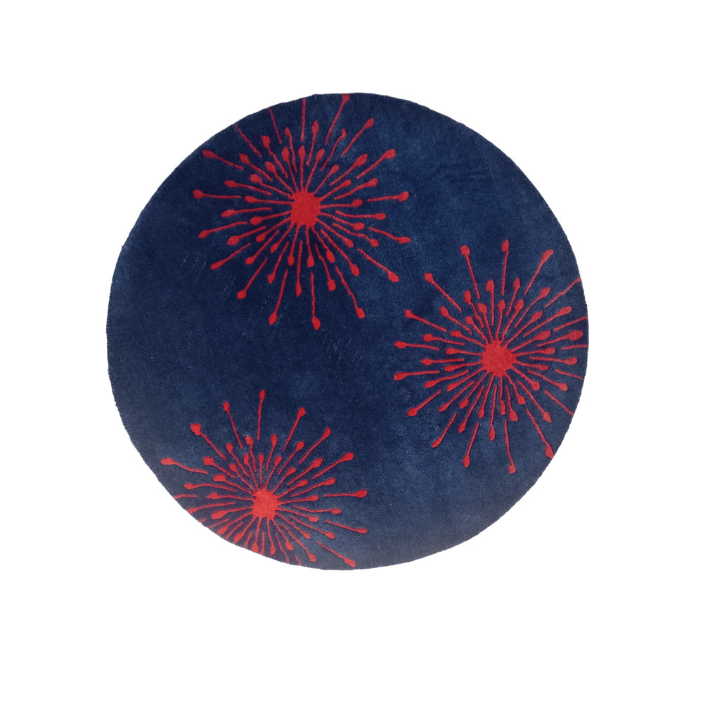 Handmade Nepali Woolen Carpet 60 Knots 100 Cm Round 0