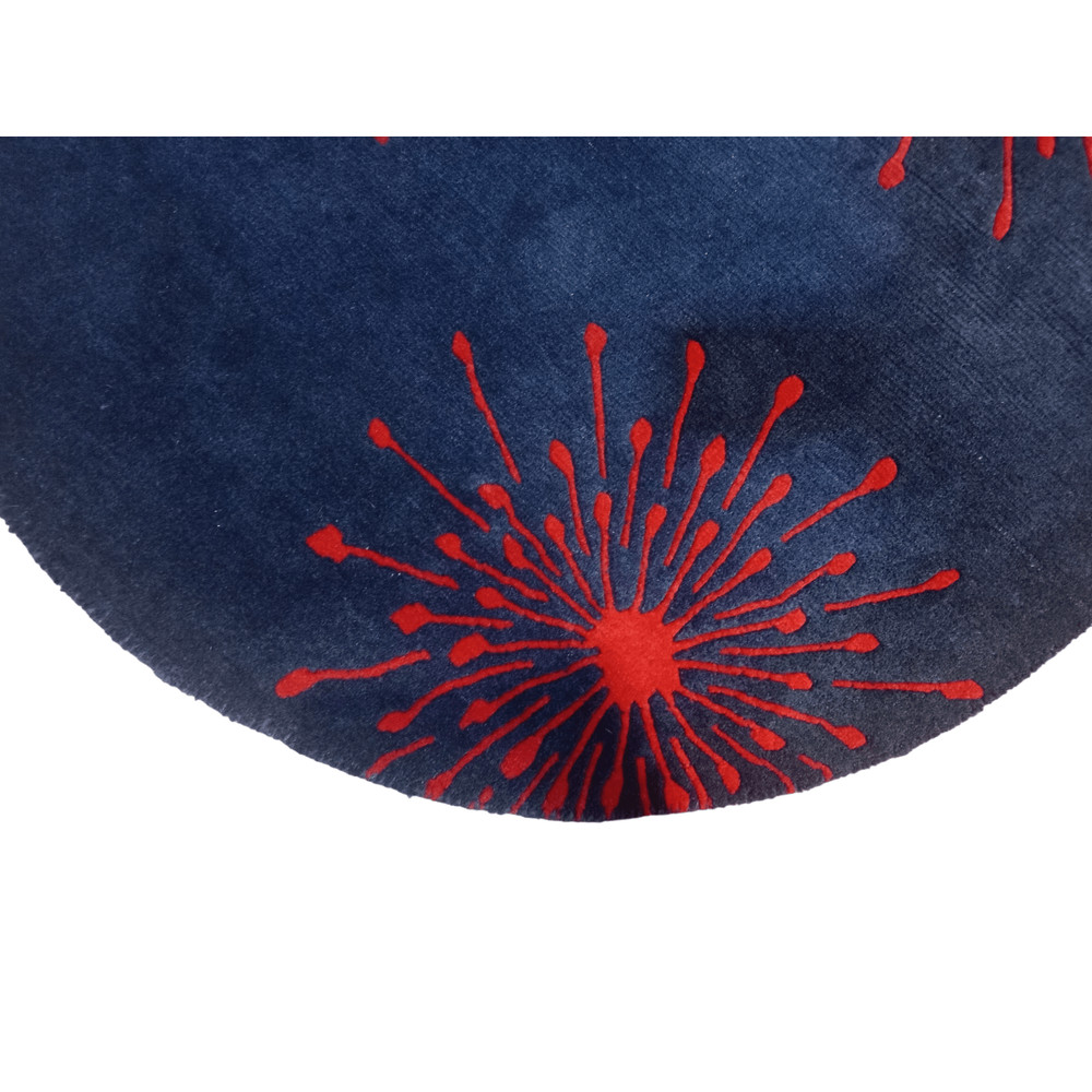 Handmade Nepali Woolen Carpet 60 Knots 100 Cm Round 2