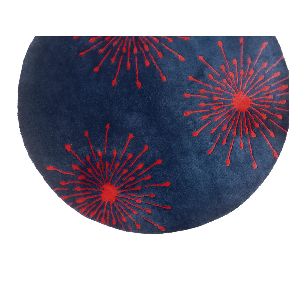 Handmade Nepali Woolen Carpet 60 Knots 100 Cm Round 3