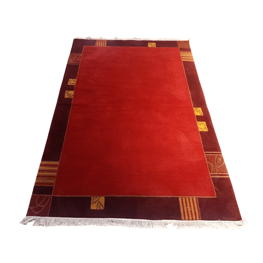 HandKnotted Nepali Red Carpet Modern Design 140x200 Cm 60 Knots 0