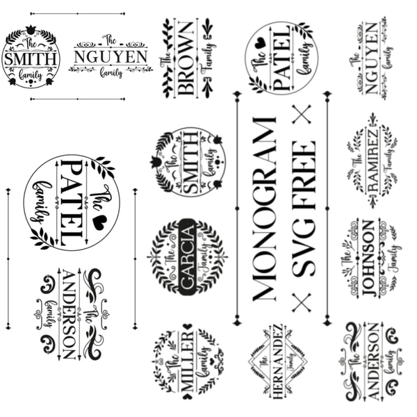 Monogram DXF EPS JPG PNG SVG | Inspire Uplift