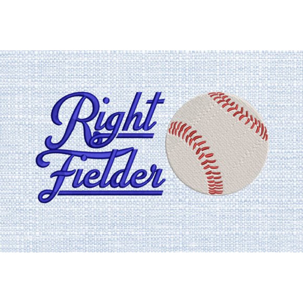 Right Fielder Embroidery Baseball EmbroPES DST EXP JEF HUS VP3 XXX All Files 0