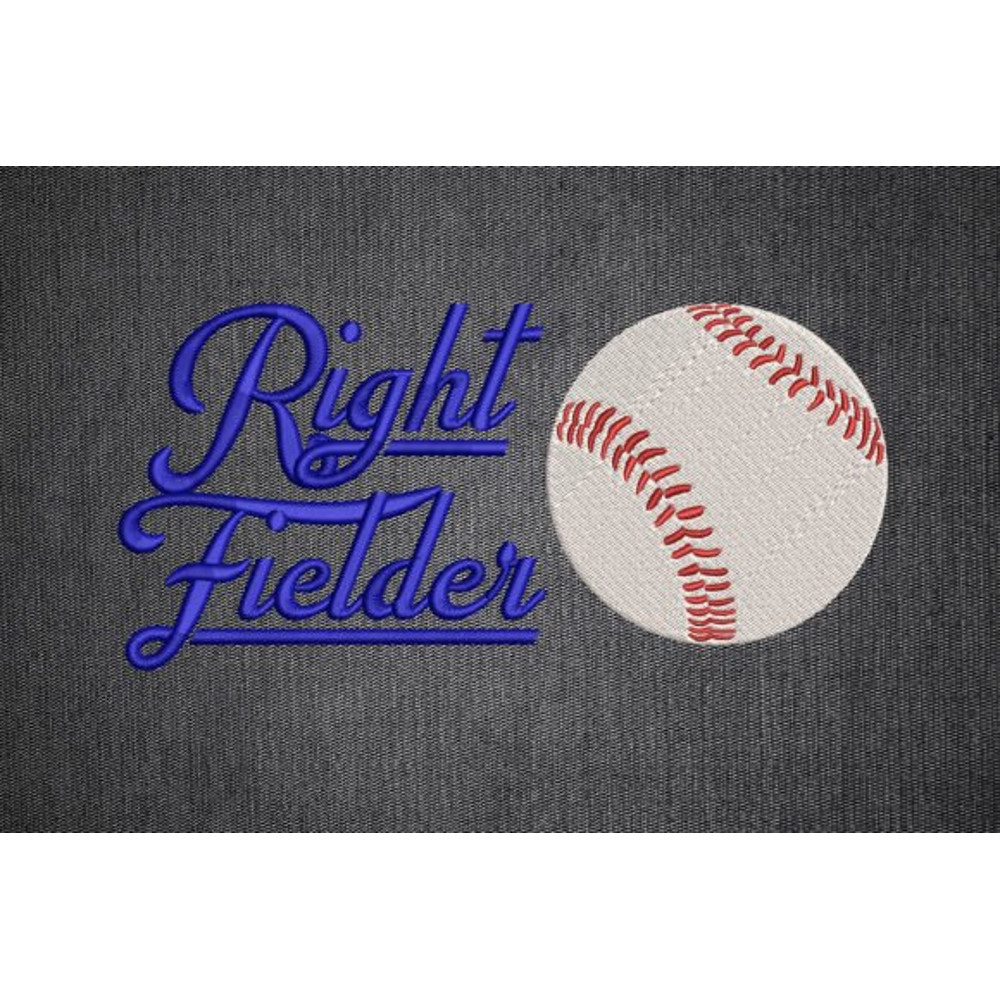 Right Fielder Embroidery Baseball EmbroPES DST EXP JEF HUS VP3 XXX All Files 1