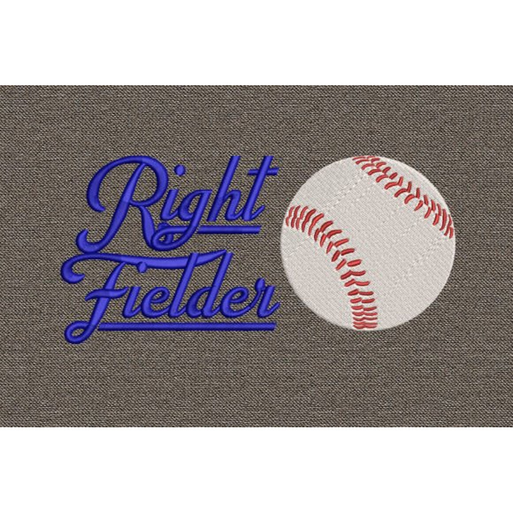 Right Fielder Embroidery Baseball EmbroPES DST EXP JEF HUS VP3 XXX All Files 2