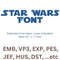 Star Wars Font Embroidery Design 0