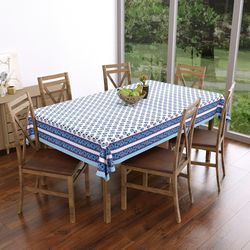 indian hand block floral printed cotton tablecloth, dining table cover, overlays, wedding events party picnic gift-3