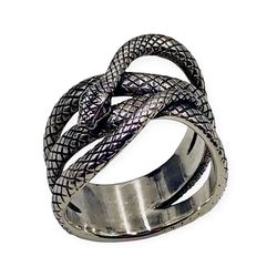 ring snake, code 211280ym, completely 925 sterling silver with blackening ins cz