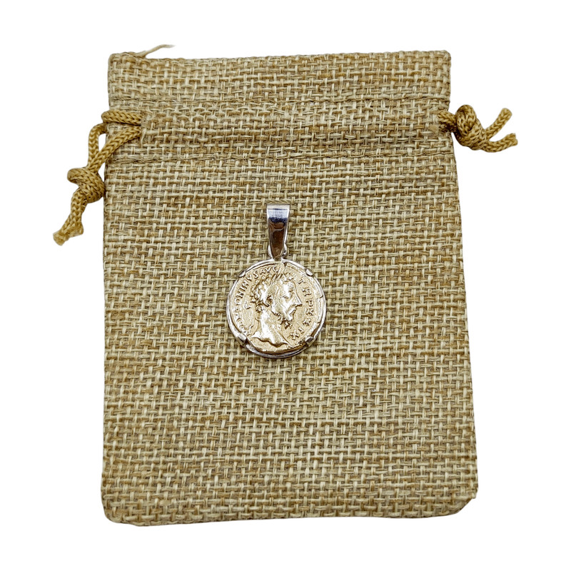 Pendant Legionary Denarius KRLD 925 Sterling Silver With 14K Gold Plated 1