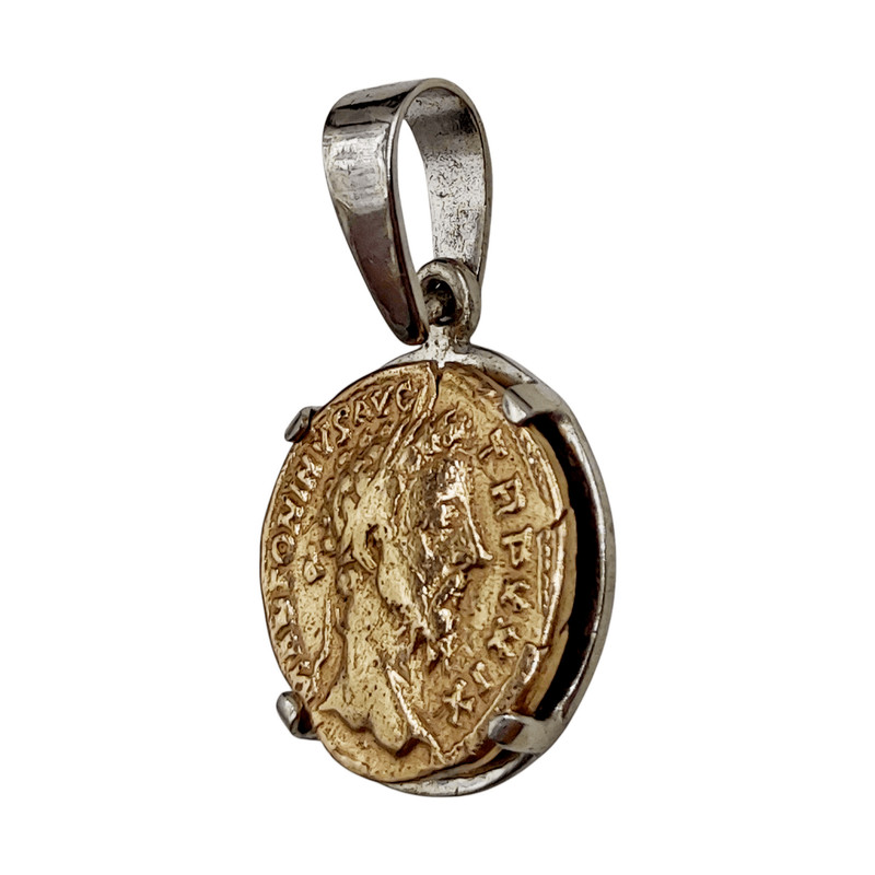 Pendant Legionary Denarius KRLD 925 Sterling Silver With 14K Gold Plated 4