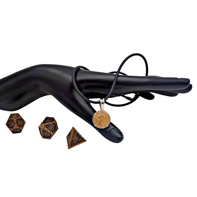 Pendant Legionary Denarius KRLD 925 Sterling Silver With 14K Gold Plated 8