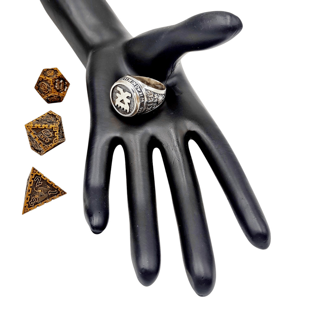 Mens Ring From The Series KILL TEAM Khorne Forces Of Chaos Code KTK Completely 925 Sterling Silver 7
