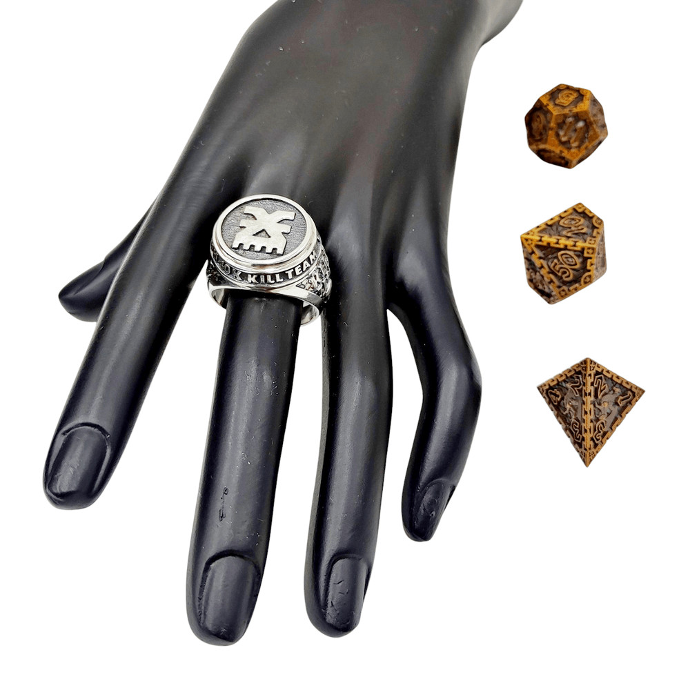 Mens Ring From The Series KILL TEAM Khorne Forces Of Chaos Code KTK Completely 925 Sterling Silver 4