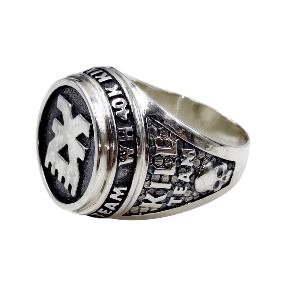 Mens Ring From The Series KILL TEAM Khorne Forces Of Chaos Code KTK Completely 925 Sterling Silver 8