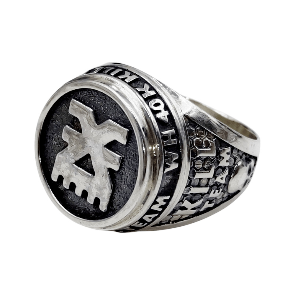 Mens Ring From The Series KILL TEAM Khorne Forces Of Chaos Code KTK Completely 925 Sterling Silver 9
