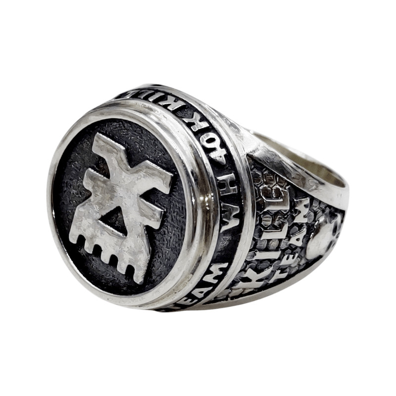 Mens Ring From The Series KILL TEAM Khorne Forces Of Chaos Code KTK Completely 925 Sterling Silver 9