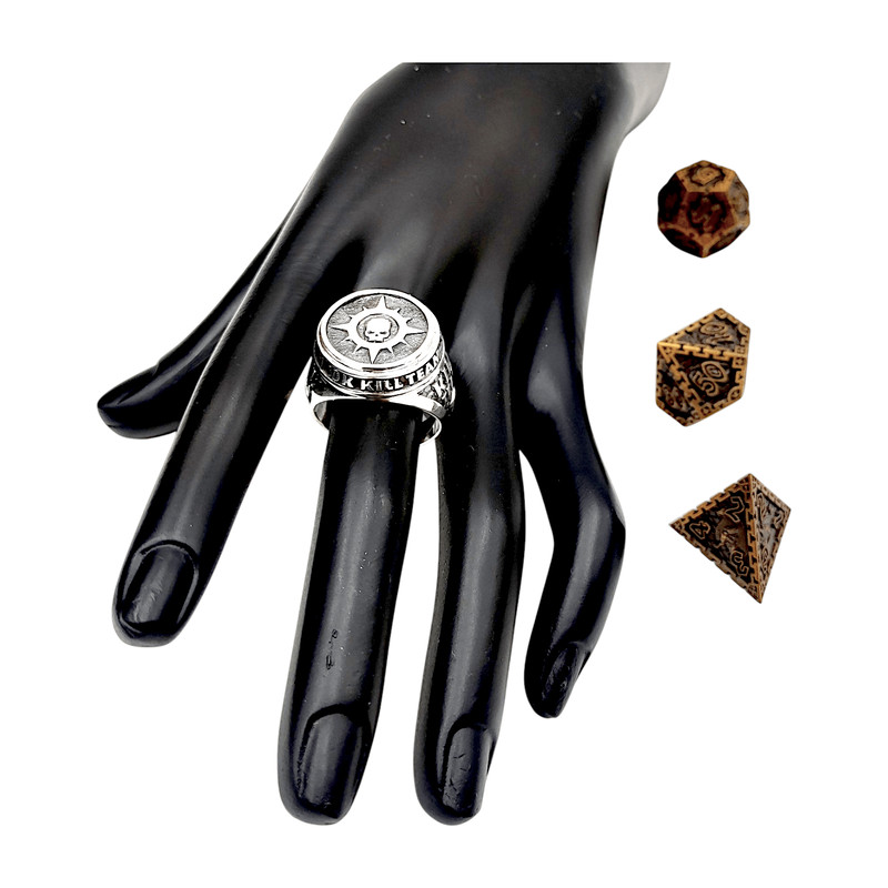 Mens Ring From The Series KILL TEAM Novamarines Space Marines Code NM Completely 925 Sterling Silve