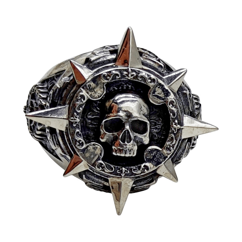 Mens Massive Ring Rogue Trader Code RT Completely 925 Sterling Silver Wh40k 6