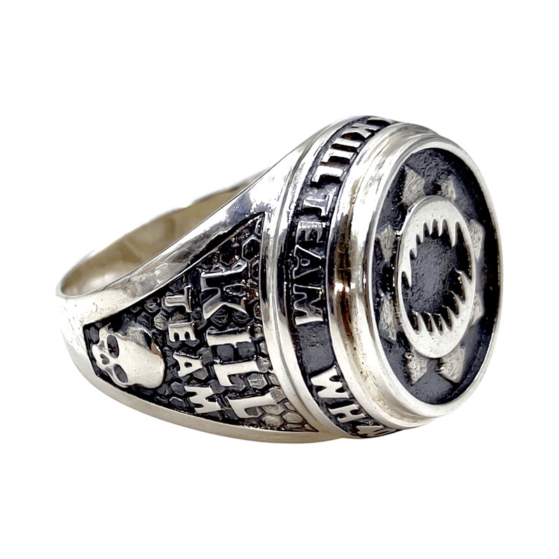 Mens Ring From The Series KILL TEAM World Eaters Space Marines Code WE40K Completely 925 Sterling S 8