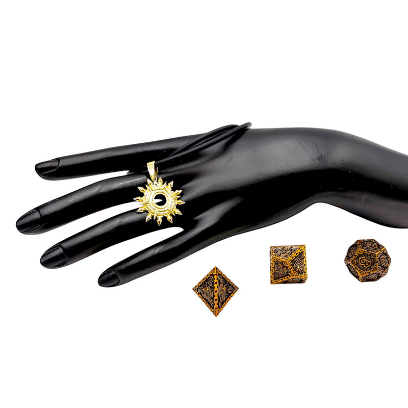 Pendant Pelor Deity Dungeon Dragons Code PN DnD The Pendant Is Completely Brass Alloy 4