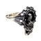 Mens Ring Adeptus Mechanicus Code AM2 Completely 925 Sterling Silver With Blackening Insert CZ 11