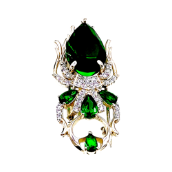 stag beetle brooch, code 450050ym, completely 925 sterling silver