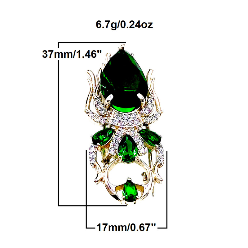 Stag Beetle Brooch Code 450050YM Completely 925 Sterling Silver 2