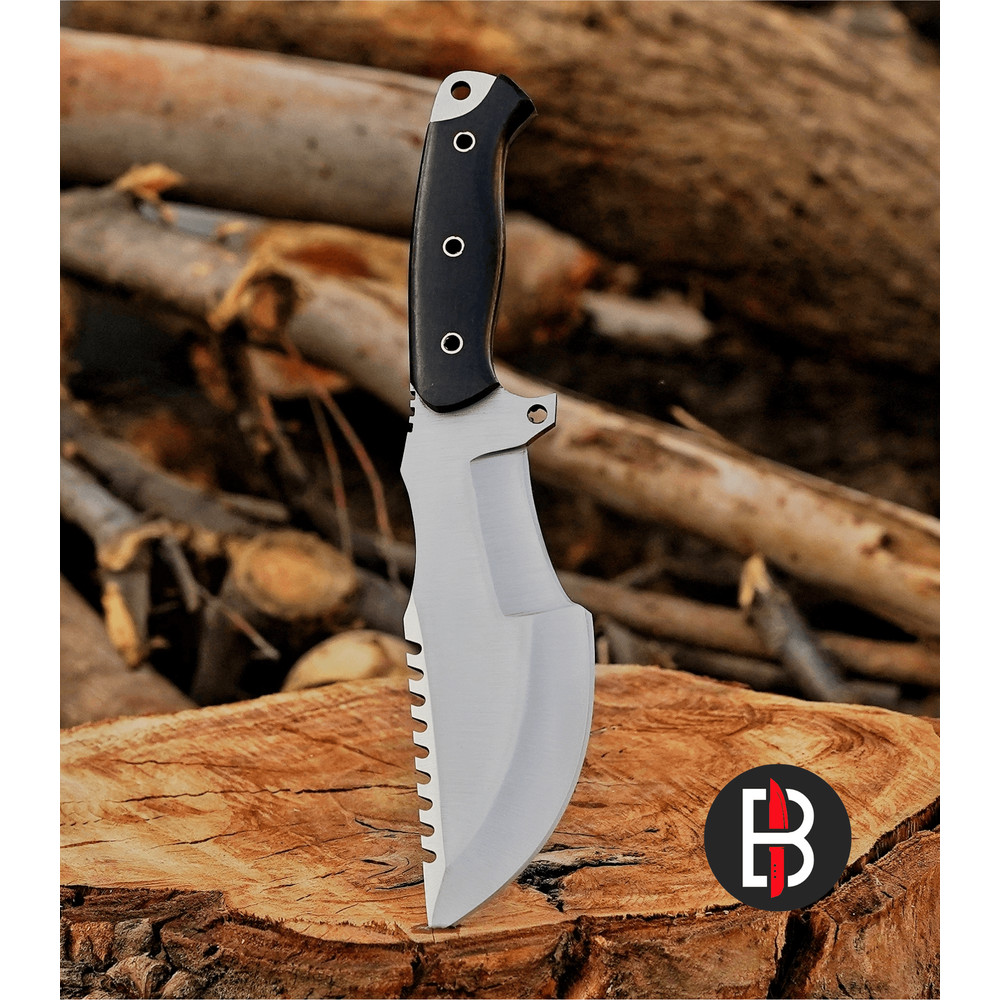 CUSTOM HANDMADE D2 TOOL STEEL G10 MICARTA TRACKER HUNTING BOWIE KNIFE SURVIVAL 2
