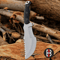 CUSTOM HANDMADE D2 TOOL STEEL G10 MICARTA TRACKER HUNTING BOWIE KNIFE SURVIVAL 2