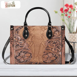 elephant women leather handbag, travel handbag, gift for fan, handmade bag, custom bag, vintage bags, woman shoulder bag