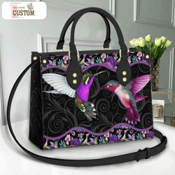 hummingbird leather bag, crossbody bag, woman shoulder bag, gift for girlfriend, shopping bag
