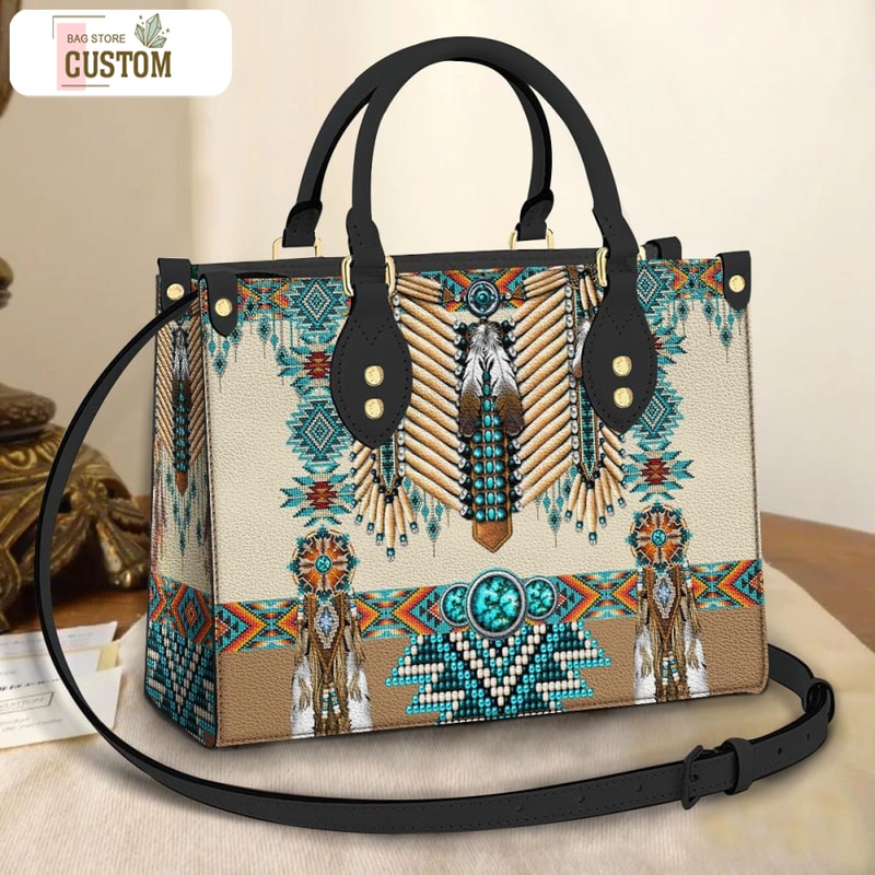 Personalized Native American Leather Bag, Crossbody Bag, Woman Shoulder Bag, Gift for girlfriend, Shopping Bag TD_TL100503Y.jpg