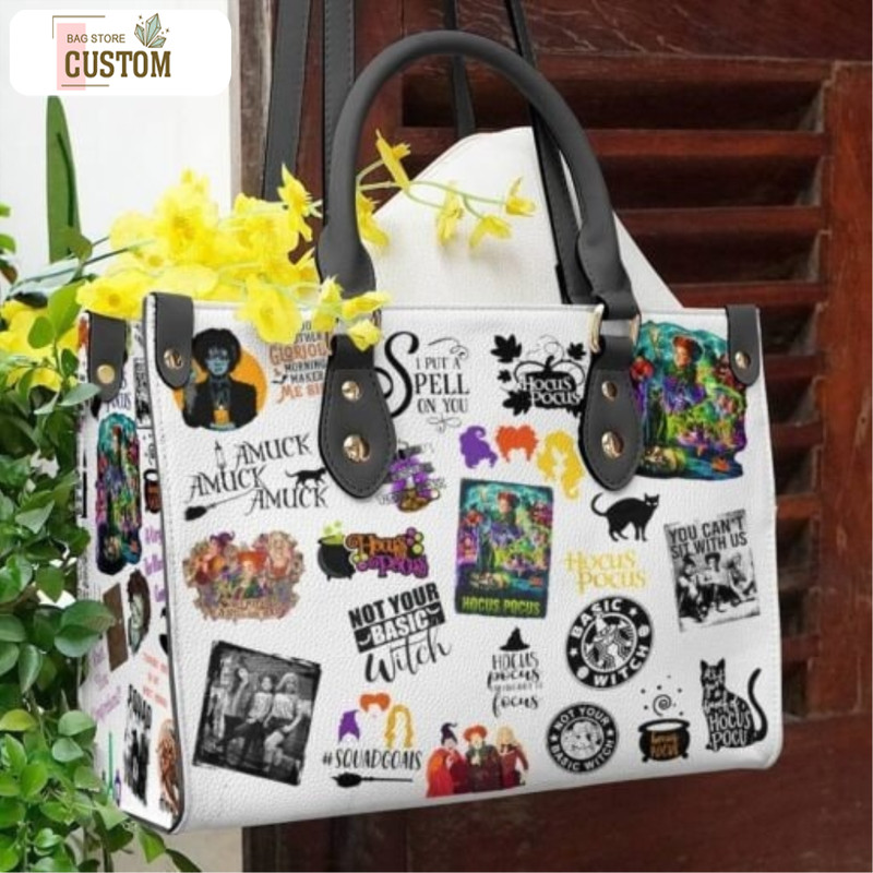 Amazing Hocus Pocus Halloween Leather Handbag,Happy Halloween Handbag,Horror Halloween Handbag,Horror Leather Bag,Halloween Bag,Holiday bag.jpg