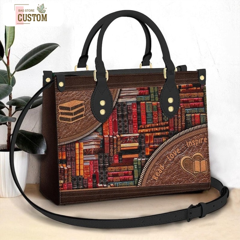 Book Lover Leather Bag, Crossbody Bag, Woman Shoulder Bag,Shopping Bag,Book Purse,Book Leather Handbag,Book Crossbody Bag.jpg