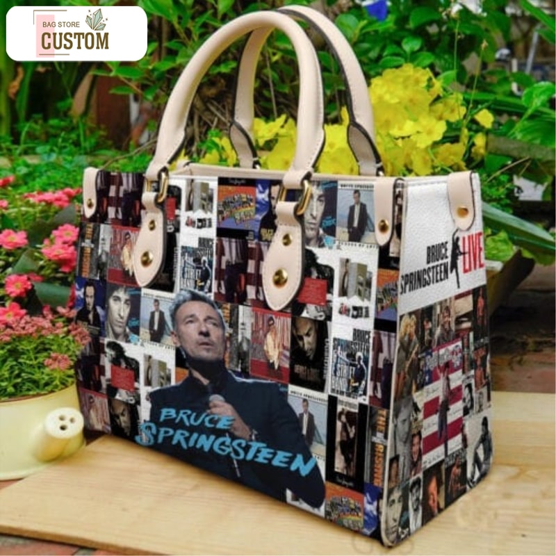 Bruce Springsteen Leather Bag, Music Handbag,Band Leather Bag,leather bag,Woman Handbag,Music HandBag,Shopping Bag,Custom handbag.jpg