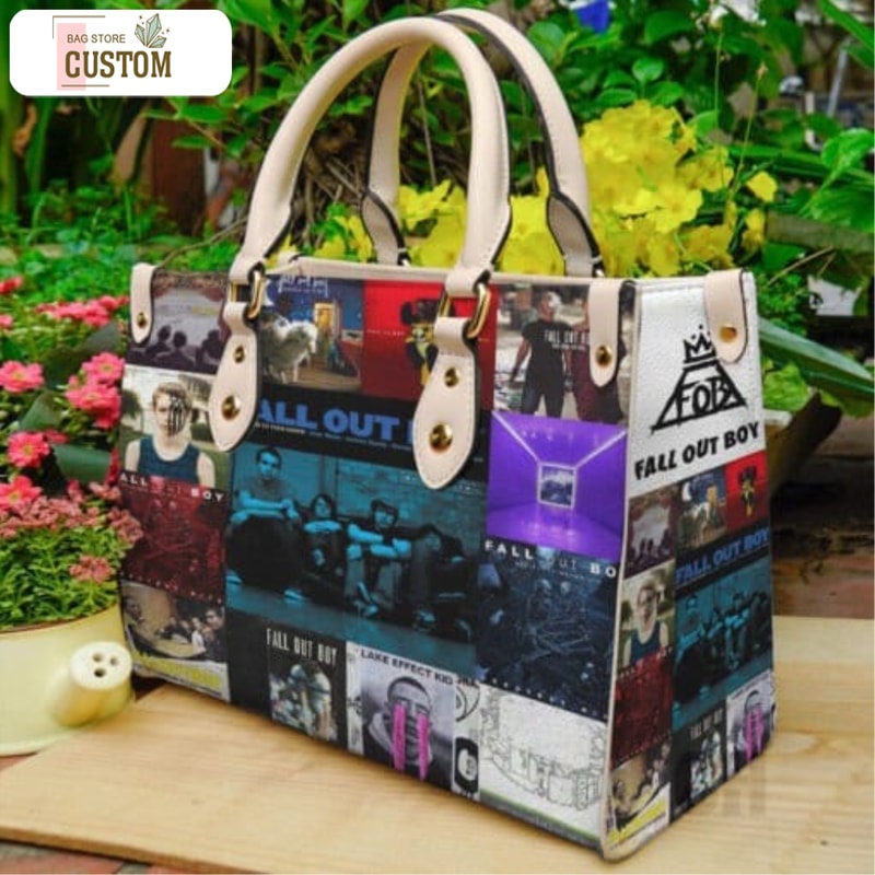 Fall Out Boy Handbag,Fall Out Boy 90s Vintage Bag,Tour Music bag,Music Leather Handbag,Crossbody Bag,Teacher bag,Singer bag.jpg