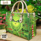 Grinch Christmas Leather Bag, Grinch Bags And Purses, Grinch Lover Handbag, Custom Leather Bag, Woman Handbag, Shopping Bag, Handmade Bag.jpg