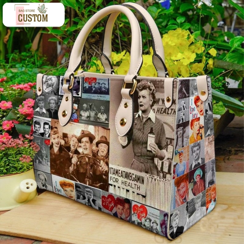 I Love Lucy Poster Cover Collection Leather Bag, Personalized Handbag, Women Leather Bag, Trending Handbag,Shopping Bag,Custom handbag 2.jpg