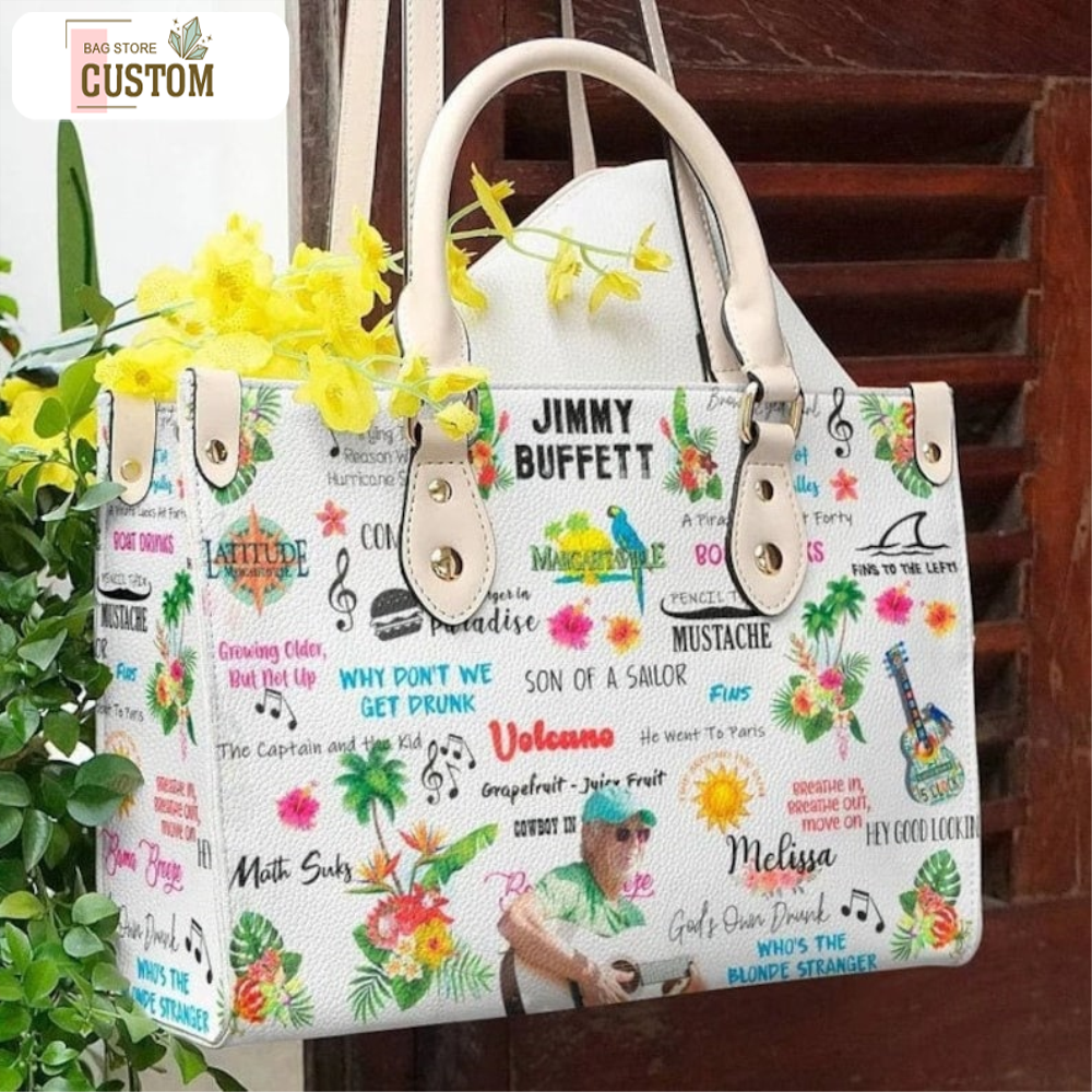 Jimmy buffett Handbag, Music Leather Bags, Jimmy buffett Women Bag, Jimmy buffett Lover's Handbag, Custom Leather Bags, Women Bags Handbag.jpg