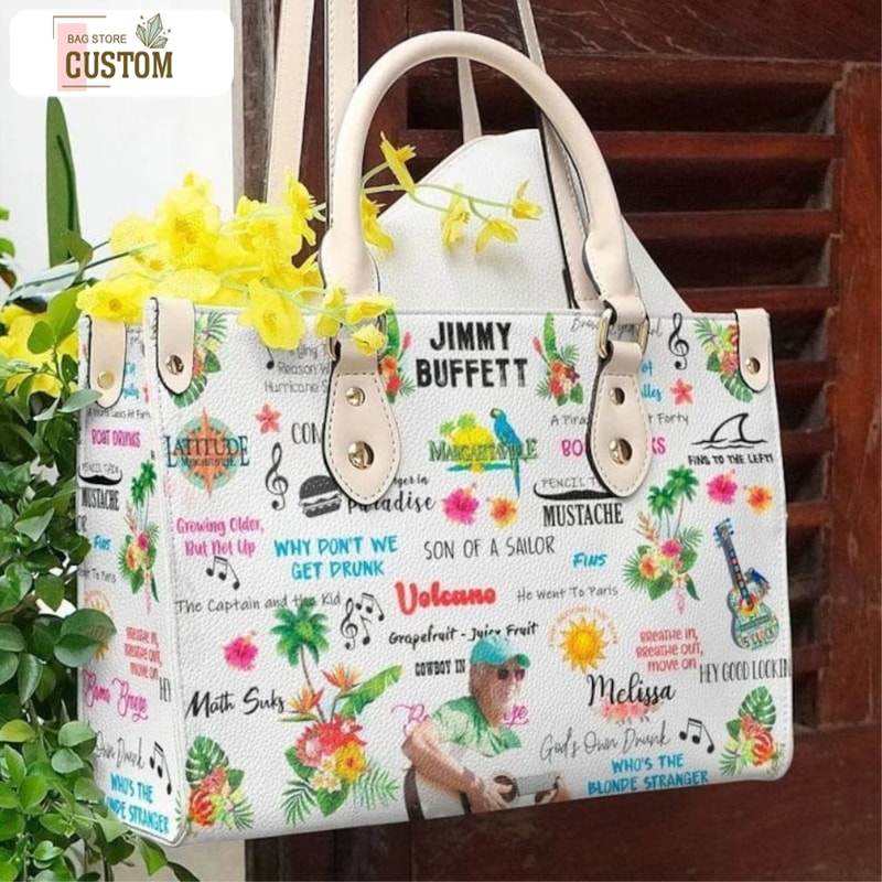 Jimmy buffett Handbag, Music Leather Bags, Jimmy buffett Women Bag, Jimmy buffett Lover's Handbag, Custom Leather Bags, Women Bags Handbag.jpg