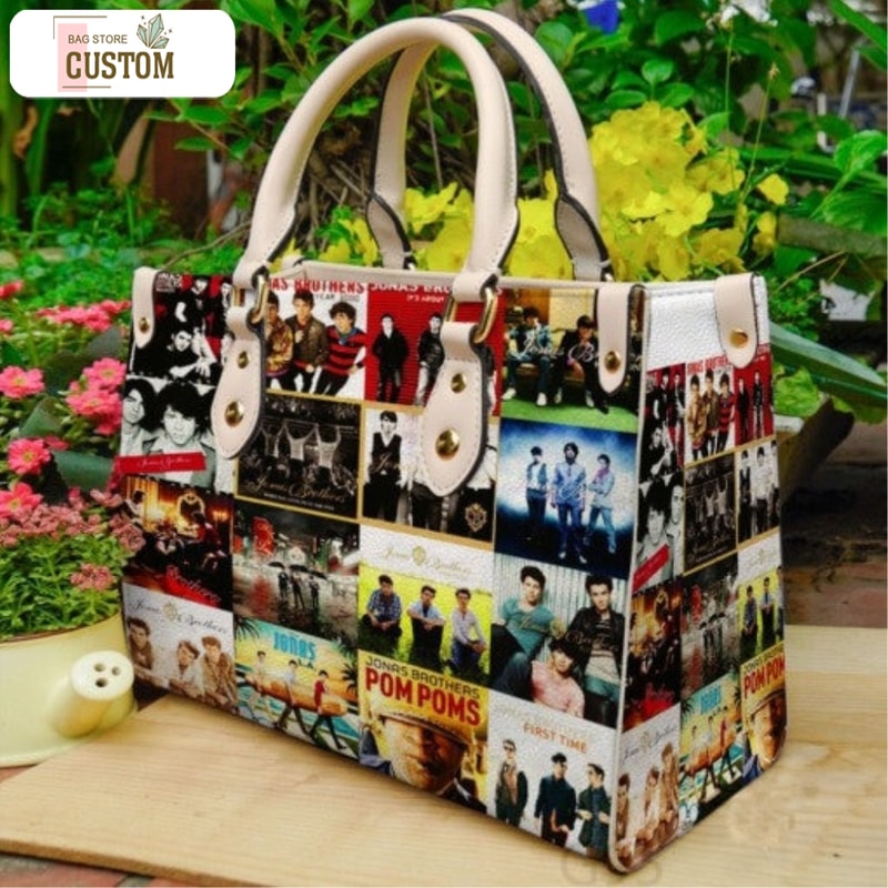 Jonas Brothers Leather HandBag ,Jonas Brothers Handbag,Music Leather Bag,Travel handbag,Teacher Handbag,Handmade Bag,Custom Bag,Vintage Bags.jpg