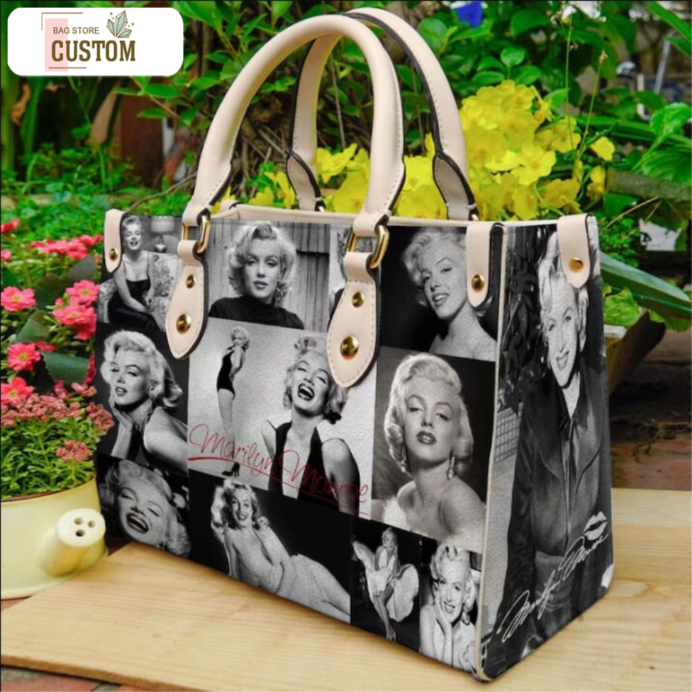 Marilyn Monroe Leather Bags, Marilyn Monroe Bag And Purses, Marilyn Monroe Lovers Handbag, Custom Leather Bags, Handmade Bag, Women Handbag.jpg
