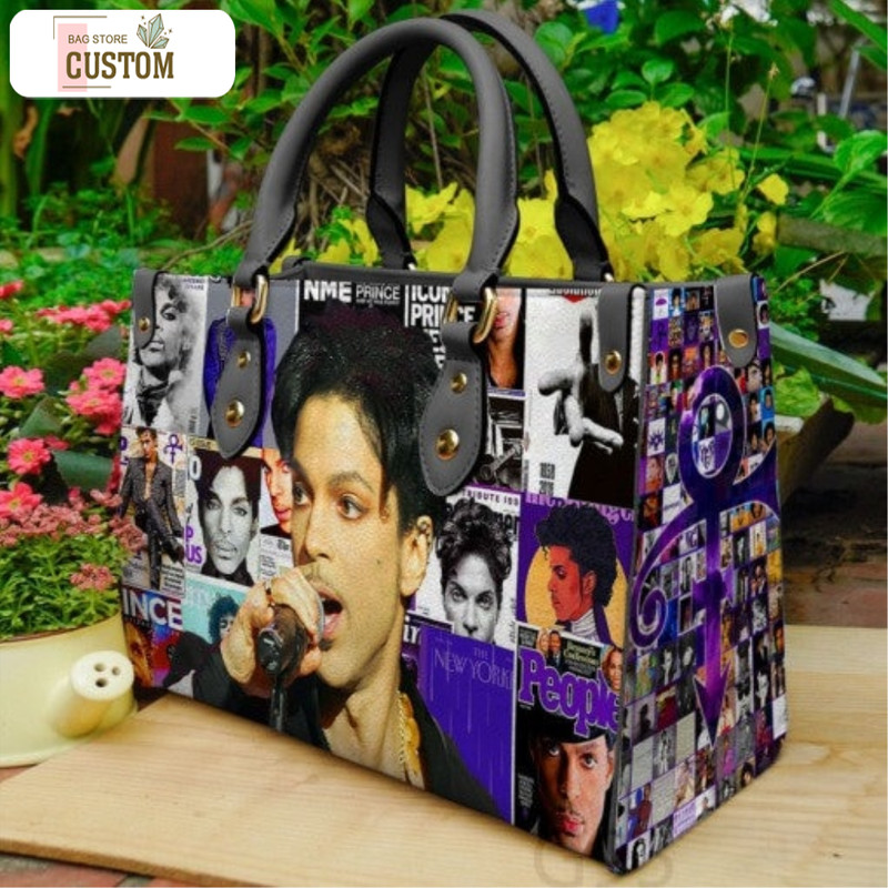 Prince Leather HandBag ,Prince Handbag Love Singer,Music Leather Bag,Travel handbag,Teacher Handbag,Handmade Bag,Custom Bag,Vintage Bags.jpg