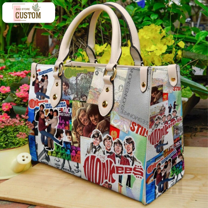 THE monkees Leather Bag,THE monkees Handbag,Music Leather Bag,Singer leather bag,Woman Handbag,Music HandBag,Shopping Bag,signature bag.jpg
