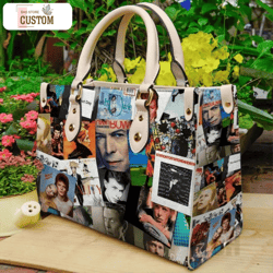 vintage david bowie handbag,david bowie leather bag,david bowie leather handbag,music leather handbag
