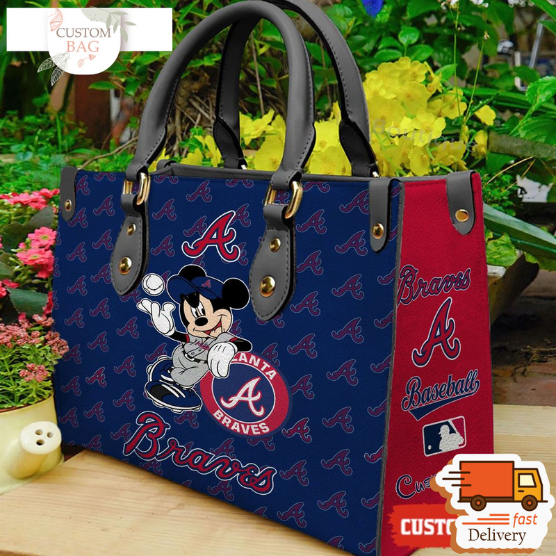 Atlanta Braves Mickey Women Leather Hand Bag.jpg