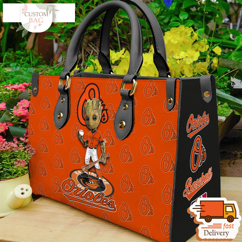 Baltimore Orioles Groot Women Leather Hand Bag.jpg