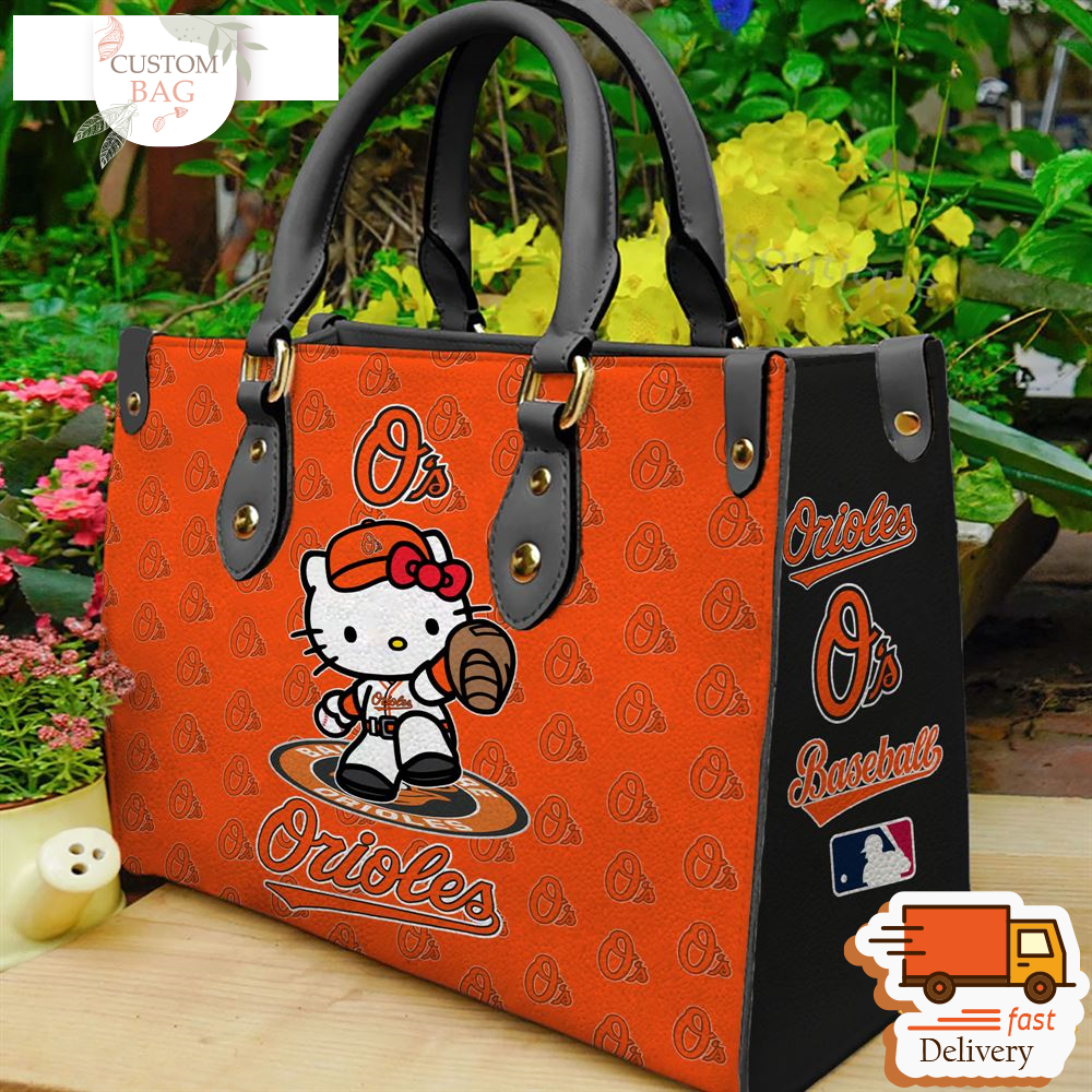 Baltimore Orioles Kitty Women Leather Hand Bag.jpg
